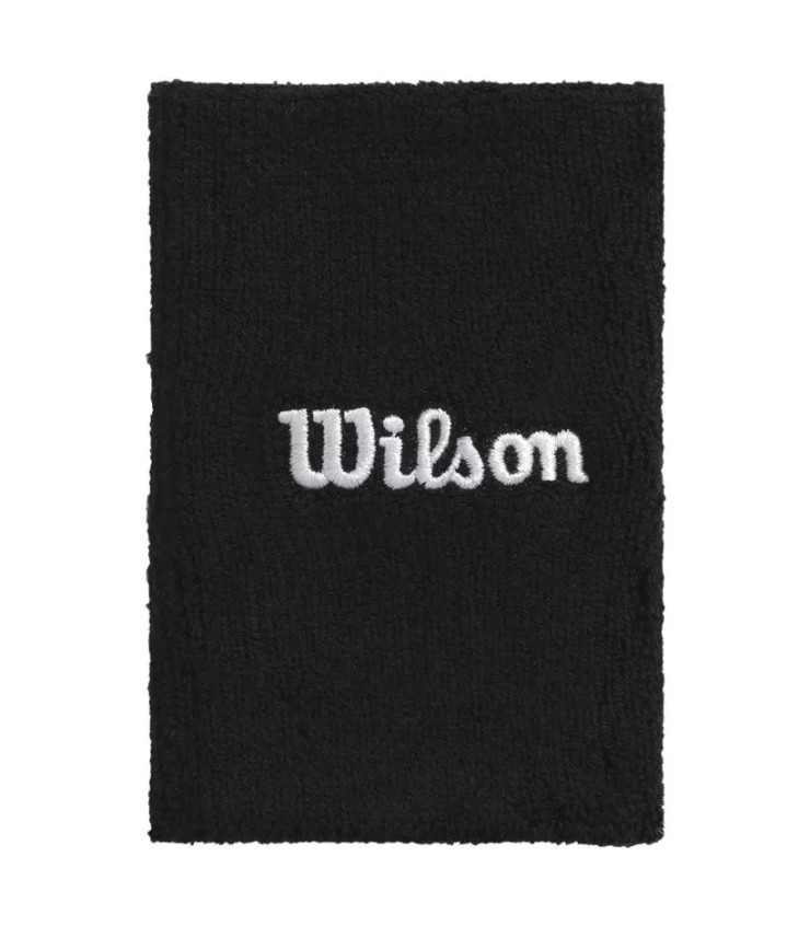 Paire de poignets larges en éponge noirs Wilson x2