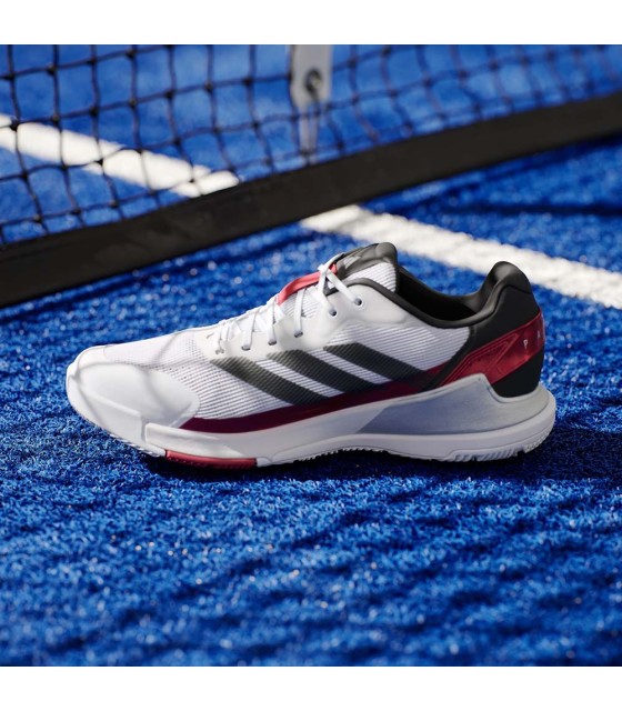 Adidas Crazyquick LS Padel Shoes White Black Red | IPONTENNIS