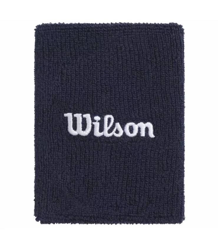 Wilson Wide Terry Wristbands Navy Blue x2