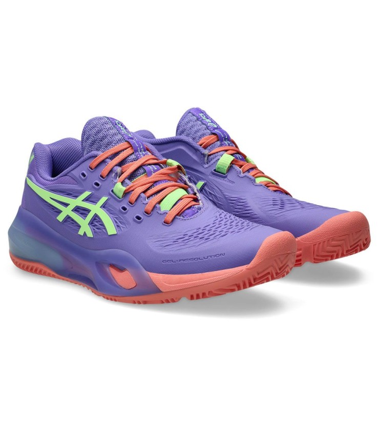 Chaussures Asics Gel Resolution X Padel Femme Violettes Vertes