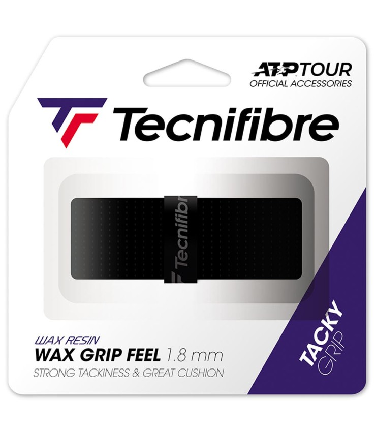 Punho preto Tecnifibre Wax Feel | IPONTENNIS