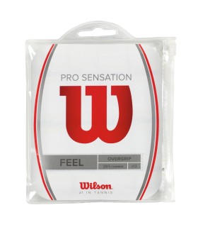 Pack de 12 overgrips Wilson Pro Sensation brancos. | IPONTENNIS