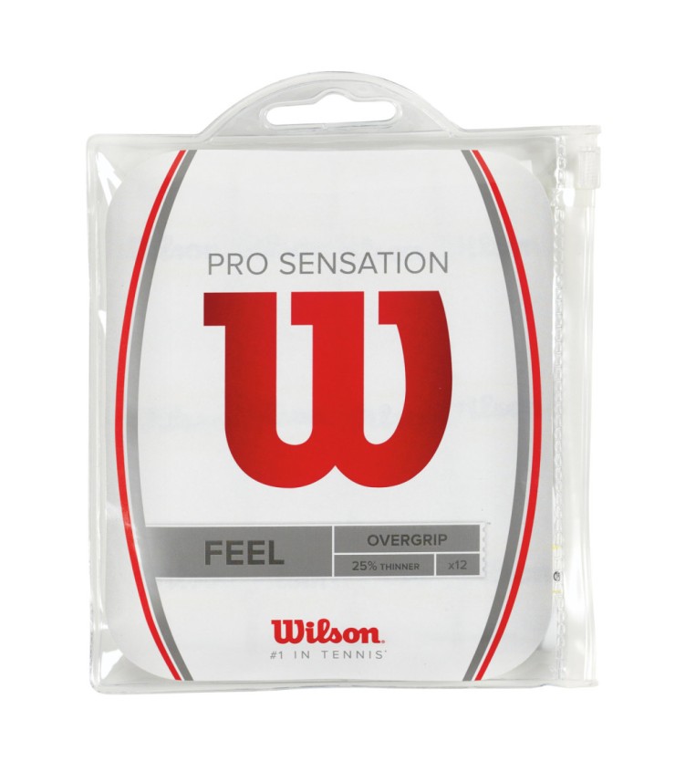 Set of 12 white Wilson Pro Sensation overgrips | IPONTENNIS