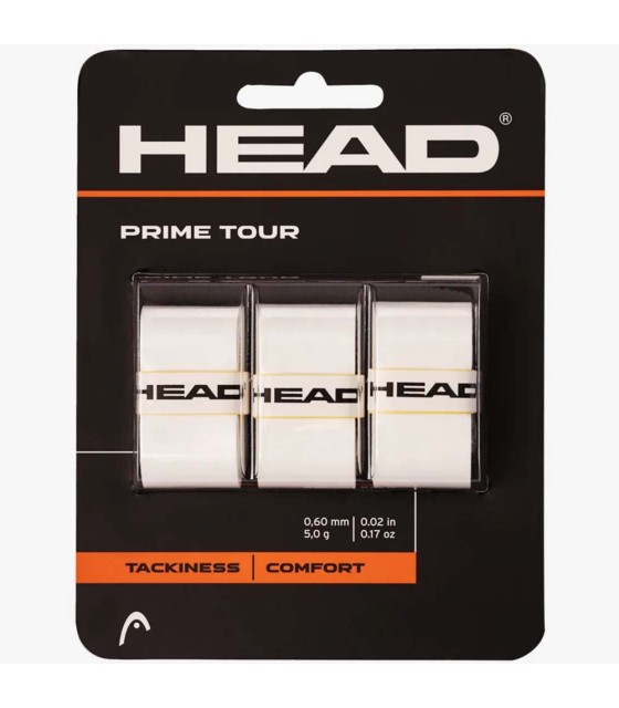 Pack de 3 overgrips brancos Head Prime Tour | IPONTENNIS