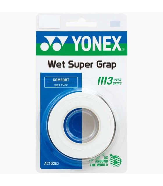 Pack de 3 overgrips Yonex Super Grap Brancos | IPONTENNIS