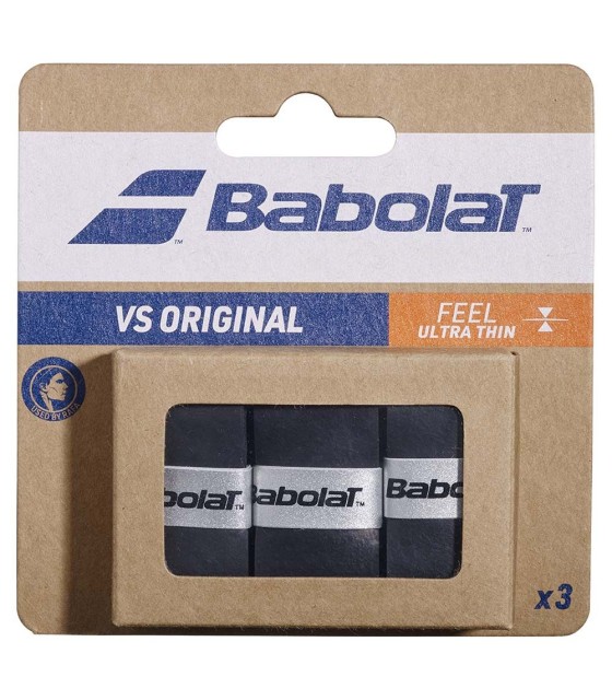 Pack of 3 black Babolat VS Original overgrips | IPONTENNIS