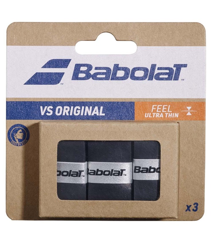 Pack of 3 black Babolat VS Original overgrips | IPONTENNIS