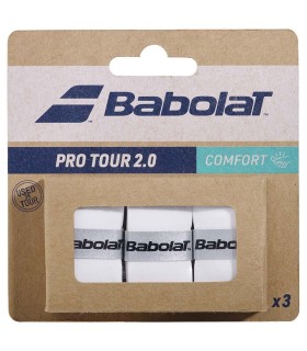 3 Babolat Pro Tour 2.0 White Overgrips | IPONTENNIS