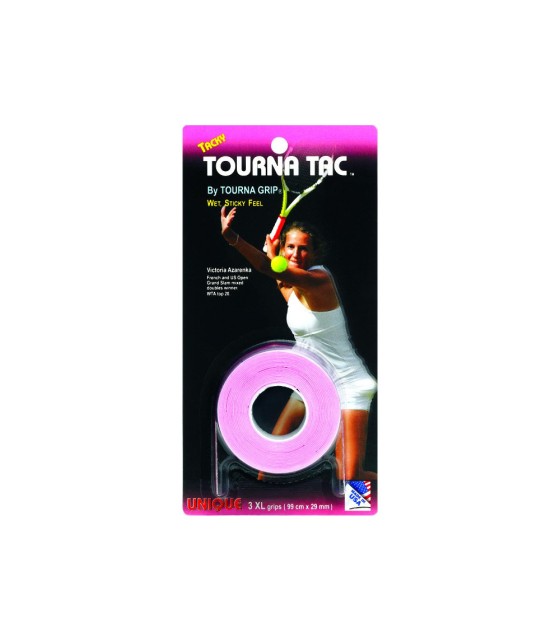 Pack of 3 pink Tourna Tac overgrips | IPONTENNIS