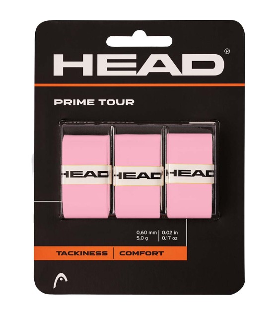 Three Head Prime Tour Pink overgrips | IPONTENNIS