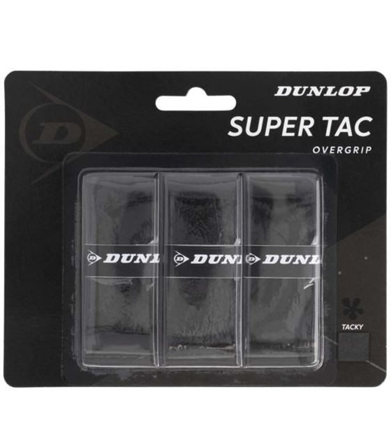 Impugnature sovrapposte Dunlop Super Tac nere x 3 | IPONTENNIS