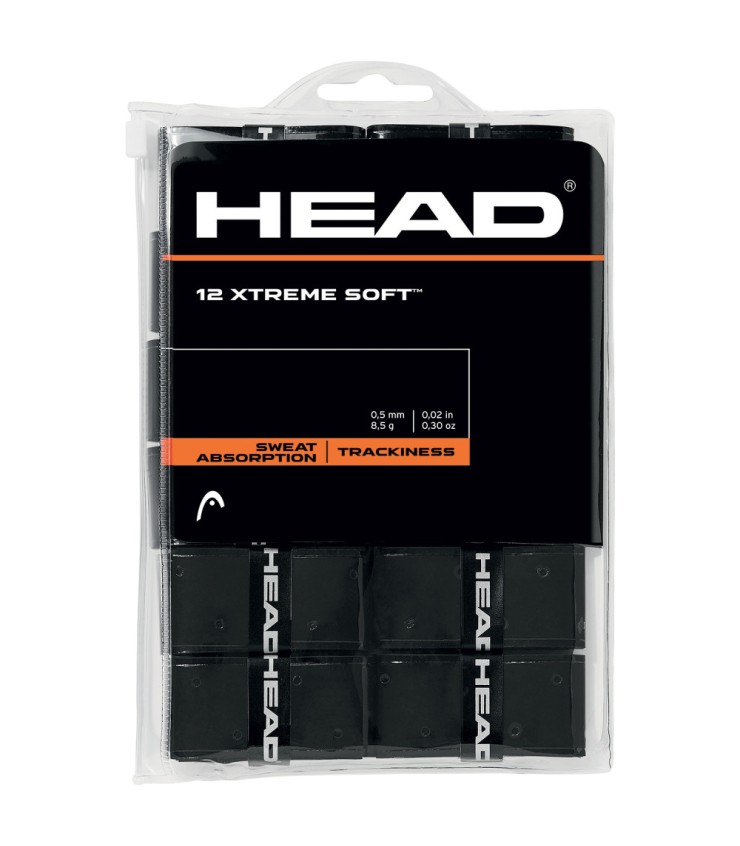 12 grips de raquete Head Xtreme Soft pretos | Ipontennis