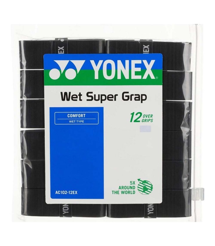12 grips pretos Yonex Super Grap | Ipontennis
