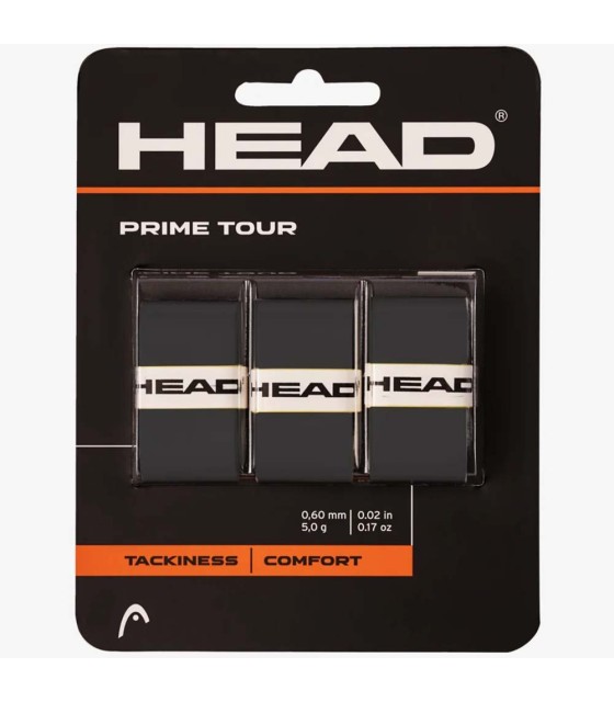 Set di 3 overgrip Head Prime Tour neri. | IPONTENNIS
