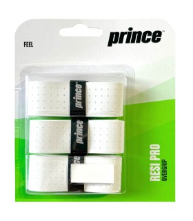 Pack of 3 white Prince Resi Pro overgrips | IPONTENNIS