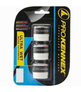 Juego de 3 overgrips Pro Kennex Ultra Wet Blanco 1