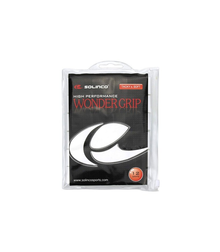 Pack de 12 overgrips brancos Solinco Wonder Grip. | IPONTENNIS