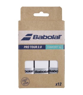 Pack of 12 Babolat Pro Tour 2.0 White overgrips | IPONTENNIS