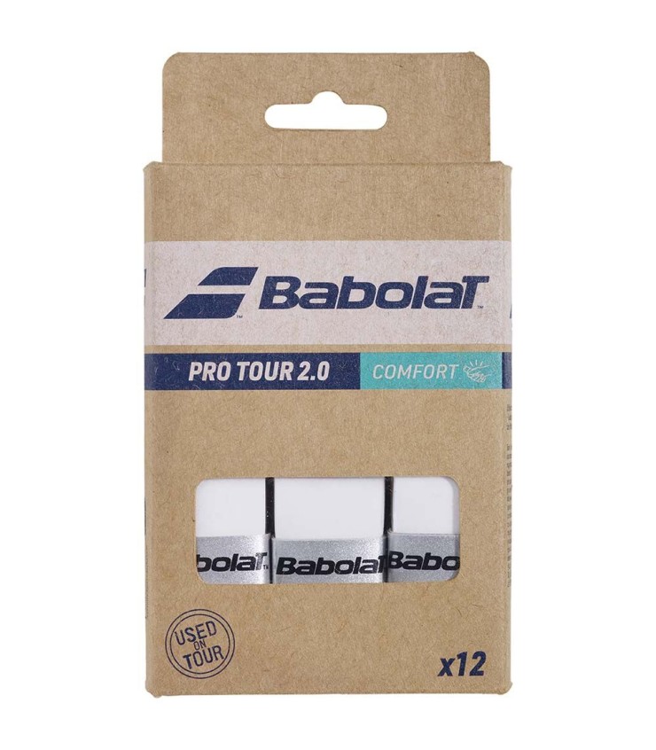 Pack of 12 Babolat Pro Tour 2.0 White overgrips | Ipontennis