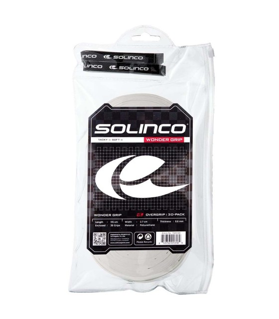 30 Solinco Wonder Grip Weiße Overgrips | Ipontennis