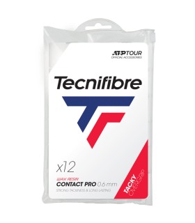 12 Overgrips Tecnifibre Contact Pro Blancos | Ipontennis
