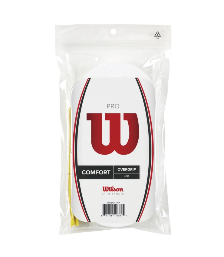 Wilson Pro Overgrip Blanco x 30 overgrips 1