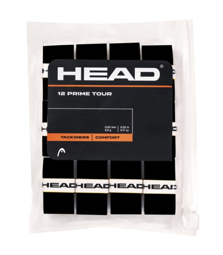 12 grips de raquete Head Prime Tour pretos | IPONTENNIS