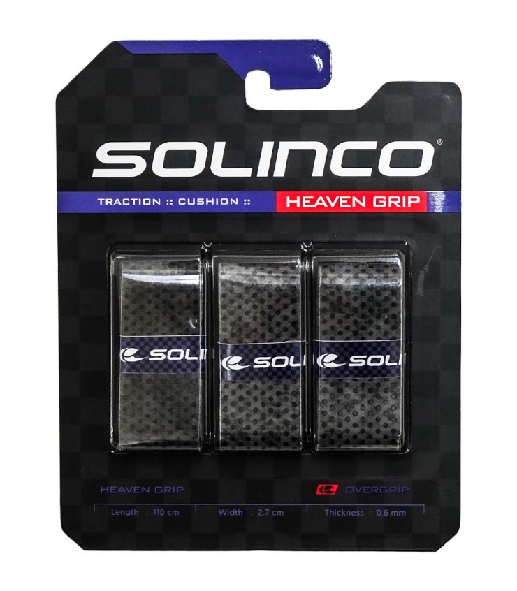 Juego de 3 overgrips grises Solinco Heaven Grip | Ipontennis