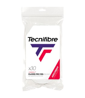 30 overgrips blancos Tecnifibre Players Pro Feel | Ipontennis