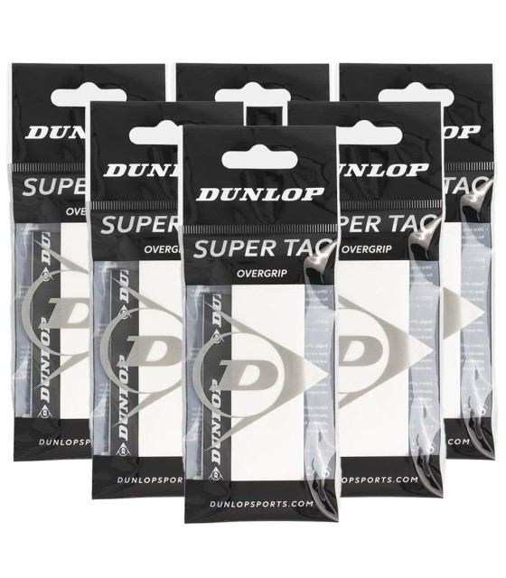 30 Dunlop Super Tac Übergriffe Weiß