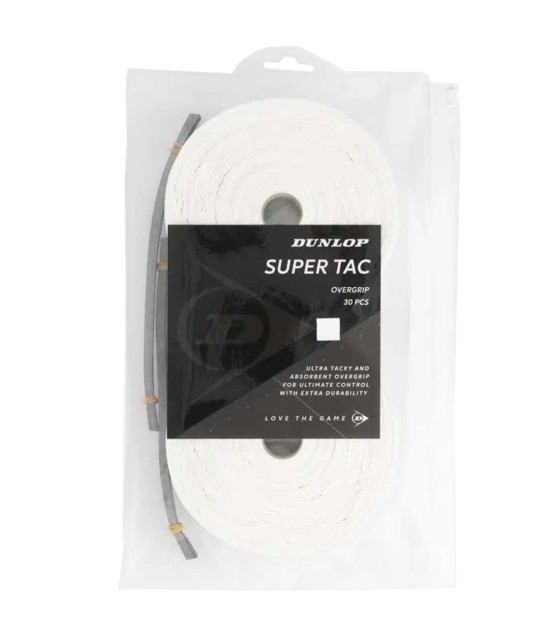 Sobregrips Dunlop Super Tac Blancos x 30 1