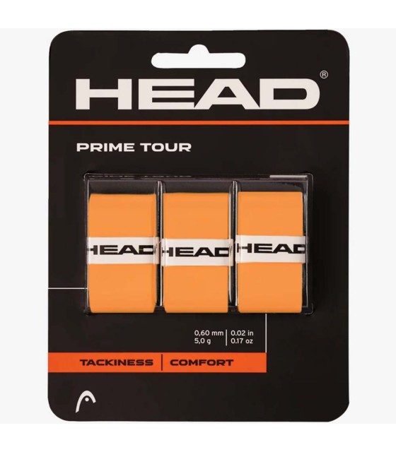 Pack of 3 Head Prime Tour Orange overgrips | IPONTENNIS