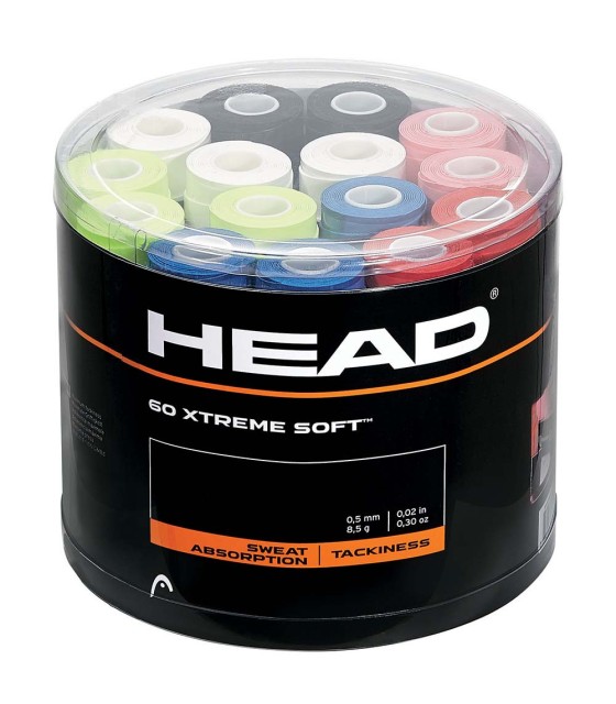 60 Overgrips Multicolor Head Xtreme Soft

60 impugnature sovrapposte multicolore Head Xtreme Soft | IPONTENNIS