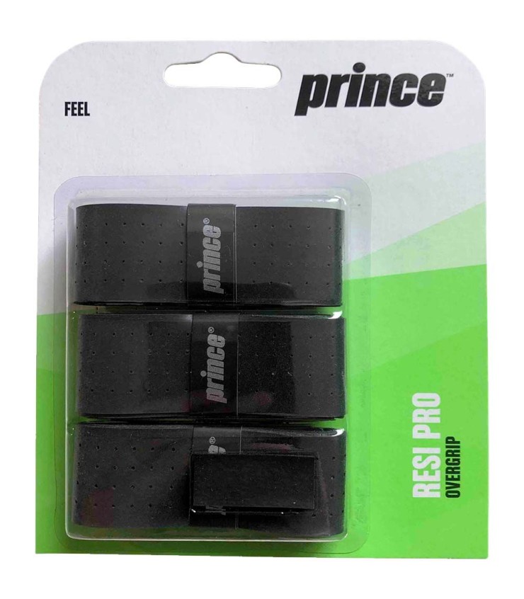 Pack de 3 overgrips Prince Resi Pro Preto | IPONTENNIS