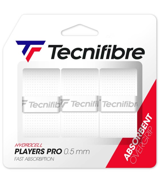 Pacco da 3 overgrip bianchi Tecnifibre Players Pro | IPONTENNIS