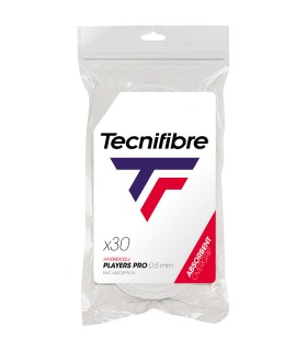 30 Tecnifibre Players Pro White Overgrips | IPONTENNIS
