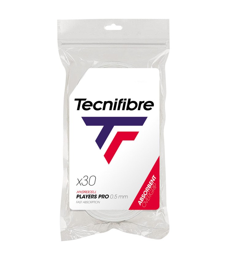 30 Overgrips Tecnifibre Players Pro Bianchi | Ipontennis