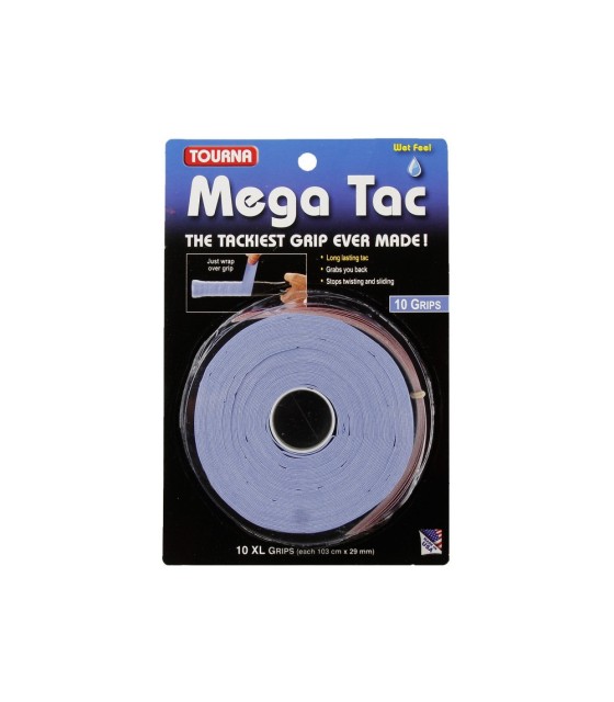 10 Overgrips Tourna Mega Tac XL Azul 1
