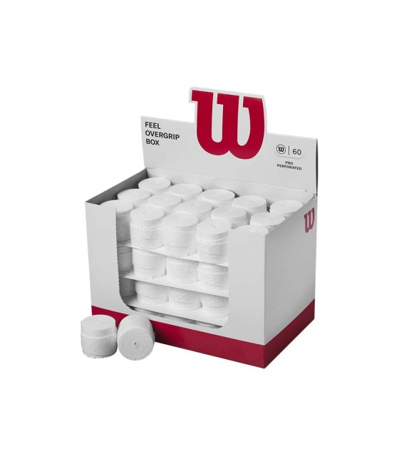 60 White Perforated Wilson Pro Overgrips | IPONTENNIS