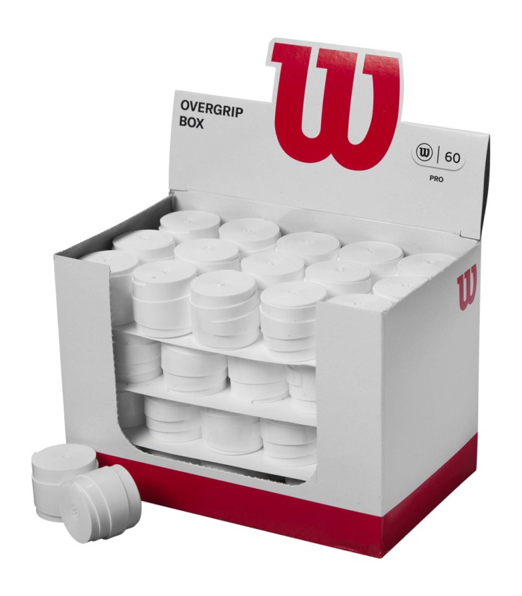60 Wilson Pro White Overgrips | Ipontennis
