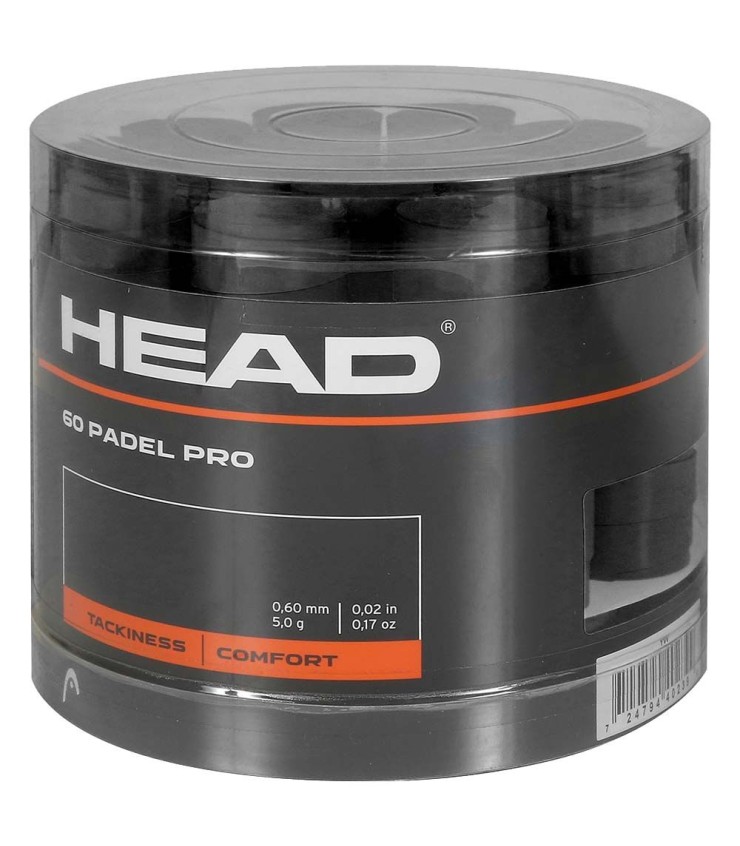 Caixa de 60 overgrips Head Padel Pro Black