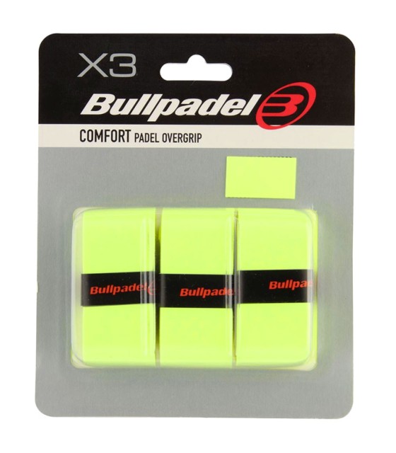Pack de 3 overgrips Bullpadel Comfort Amarelo | IPONTENNIS