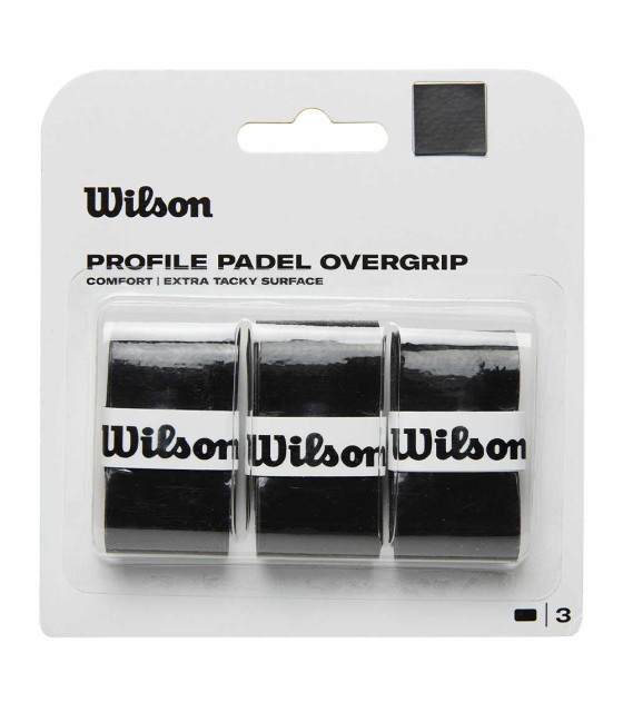 Overgrips Wilson Profile Pádel x3 Pretos | Ipontennis