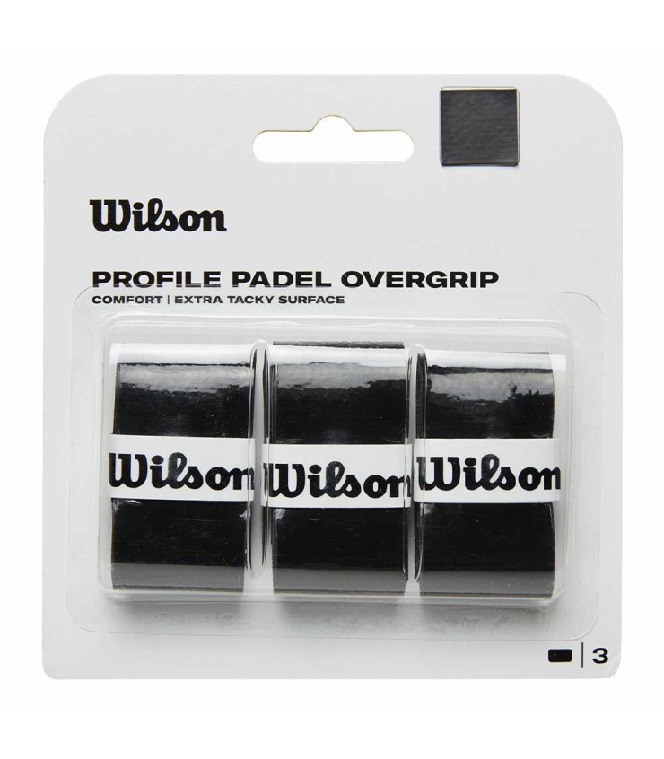 Overgrips Wilson Profile Pádel x3 Pretos | Ipontennis