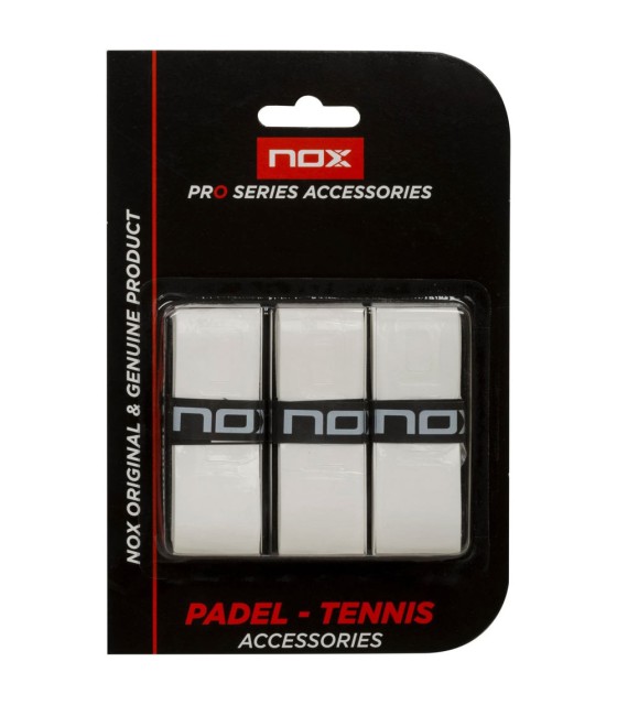3 grips de raquete Nox Pro Branco | IPONTENNIS