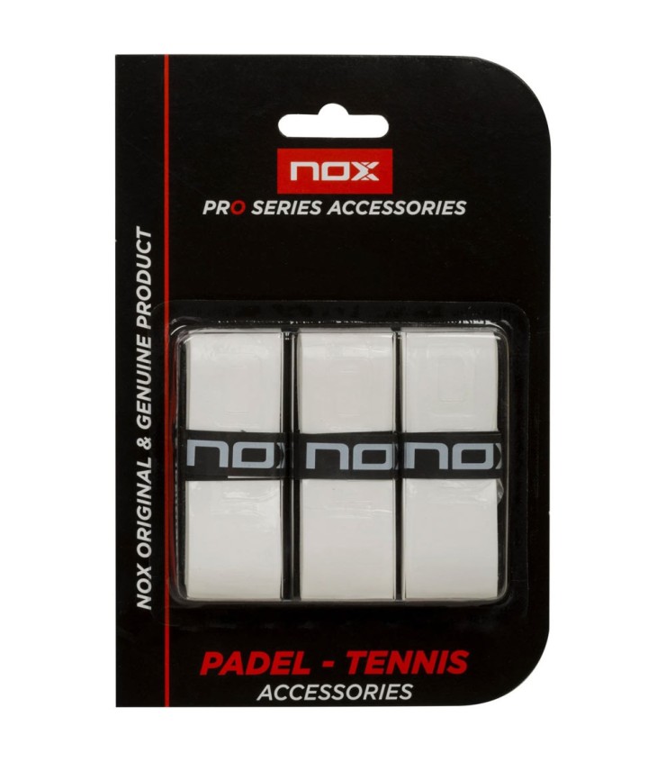 3 grips de raquete Nox Pro Branco | IPONTENNIS