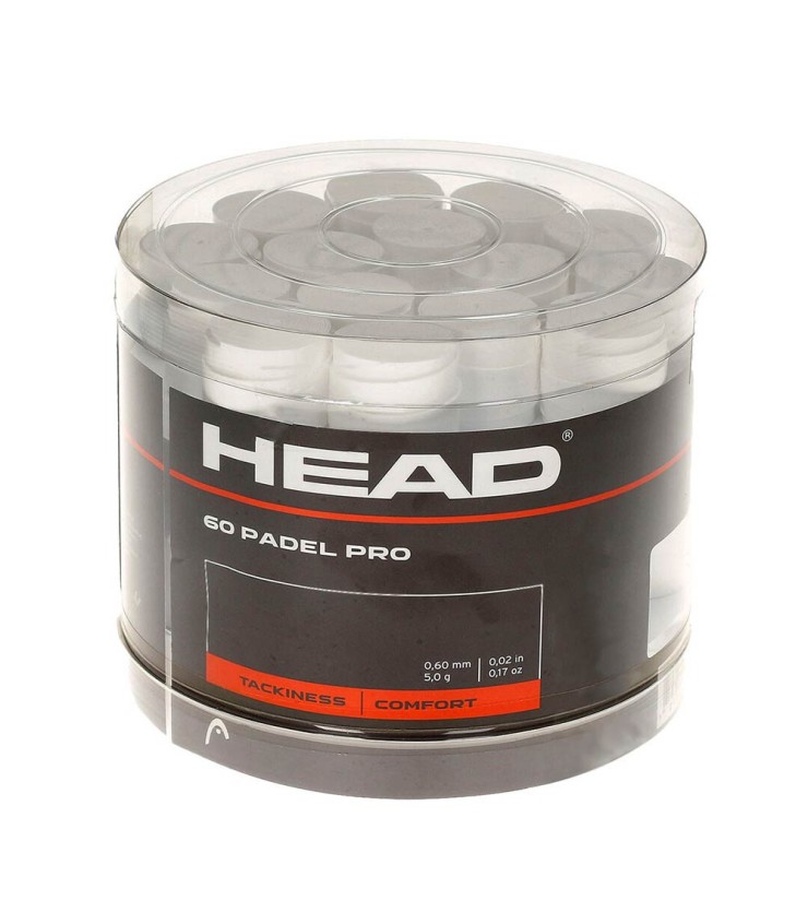 Caixa de 60 overgrips brancos Head Padel Pro | IPONTENNIS