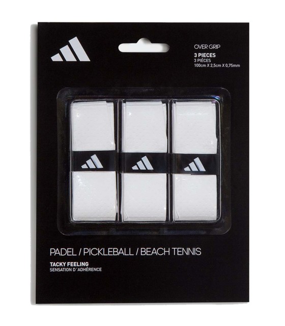 Pack of 3 white Adidas overgrips | IPONTENNIS
