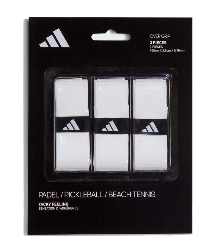 Pack of 3 white Adidas overgrips | IPONTENNIS