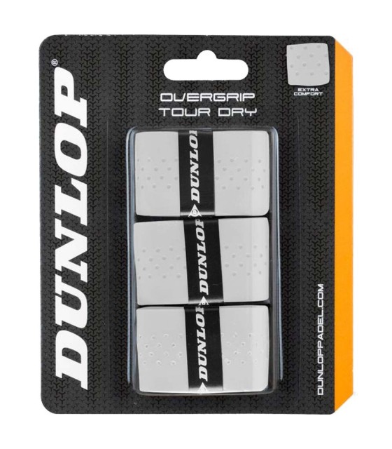 Dunlop Tour Dry White x 3 impugnature sovrapposte | IPONTENNIS